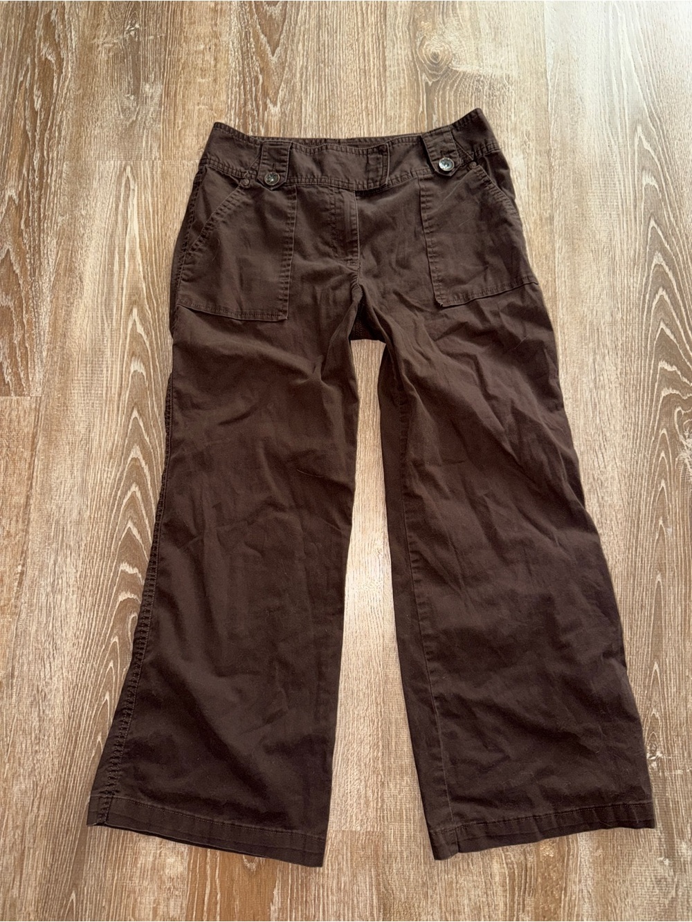 Vintage Y2K Brown Wide-Leg Casual Pants